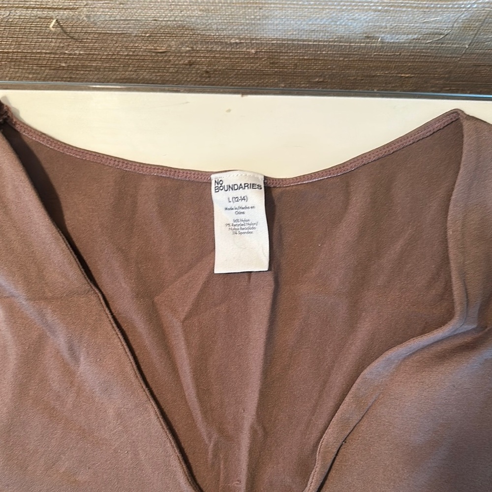 No Boundaries Brown Bodysuit